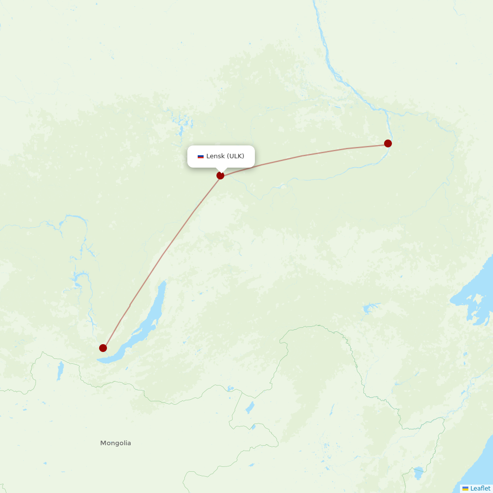 IrAero at ULK route map