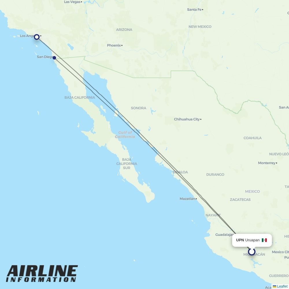 Volaris routes from UPN