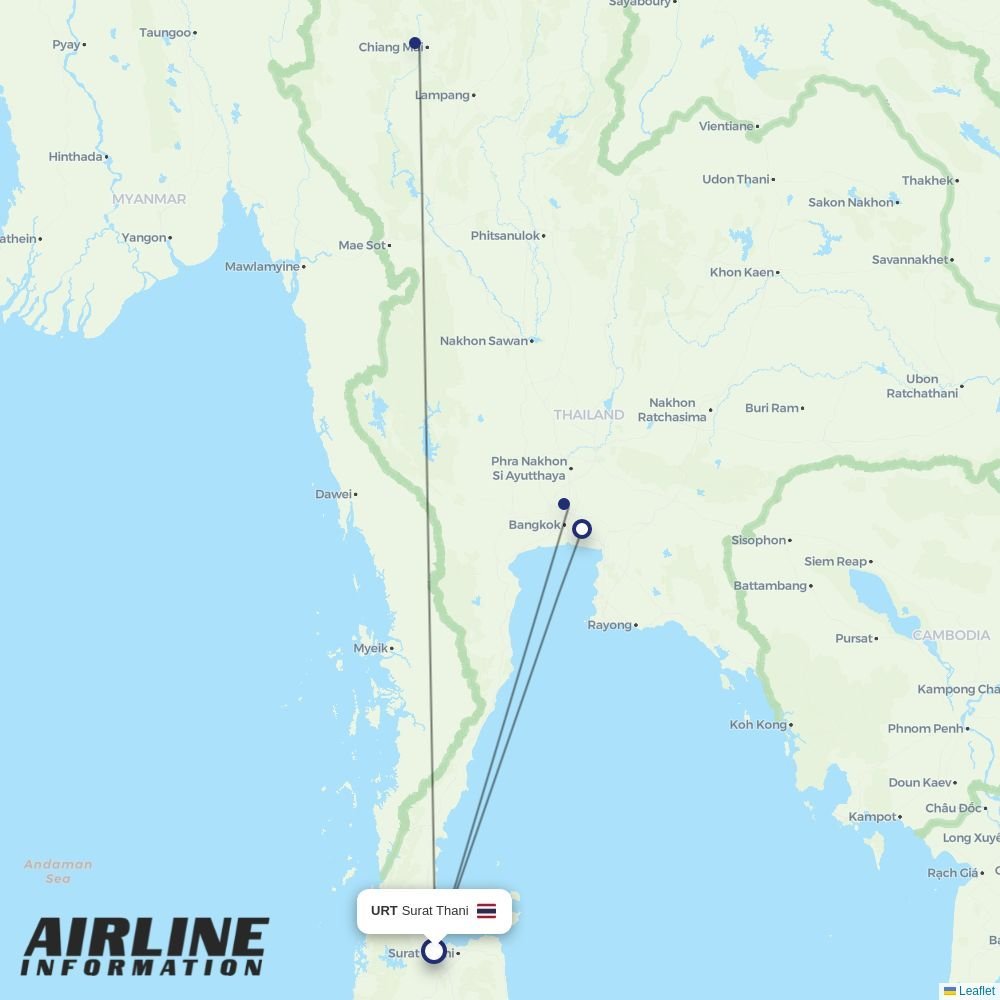 Thai AirAsia routes from URT