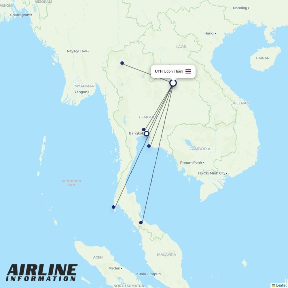 Thai AirAsia routes from UTH