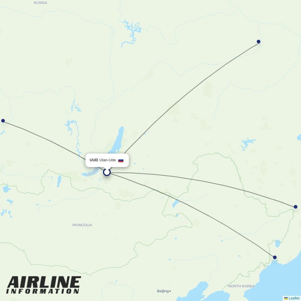 Yakutia routes from UUD