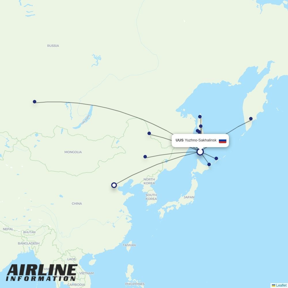 Aurora routes from UUS