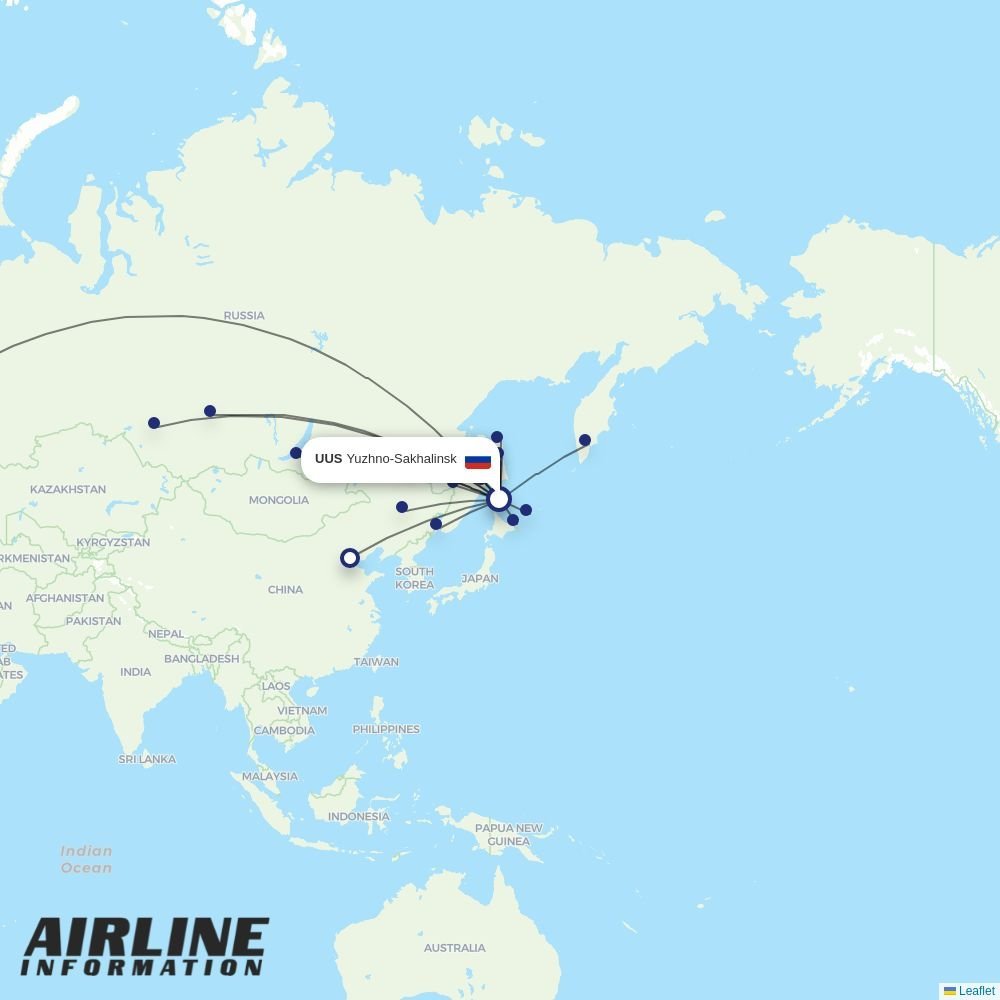 S7 Airlines routes from UUS
