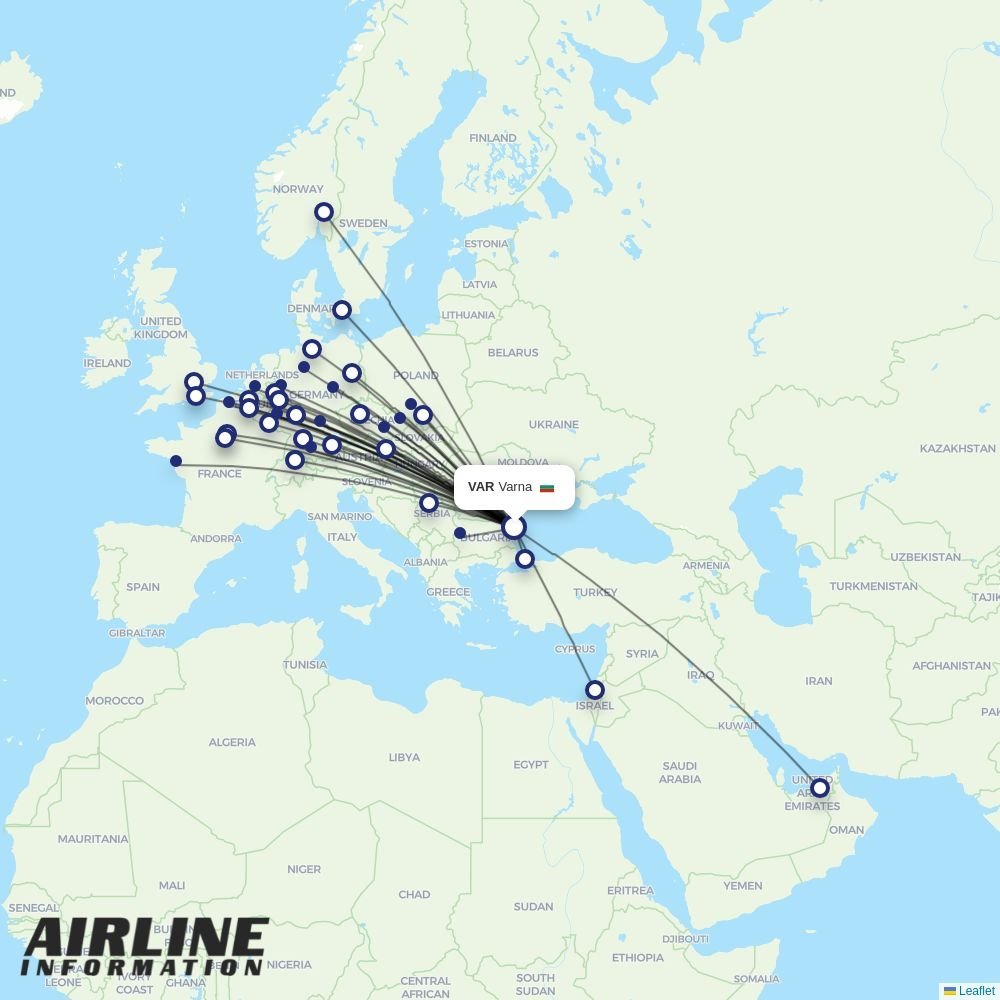 SmartWings routes from VAR