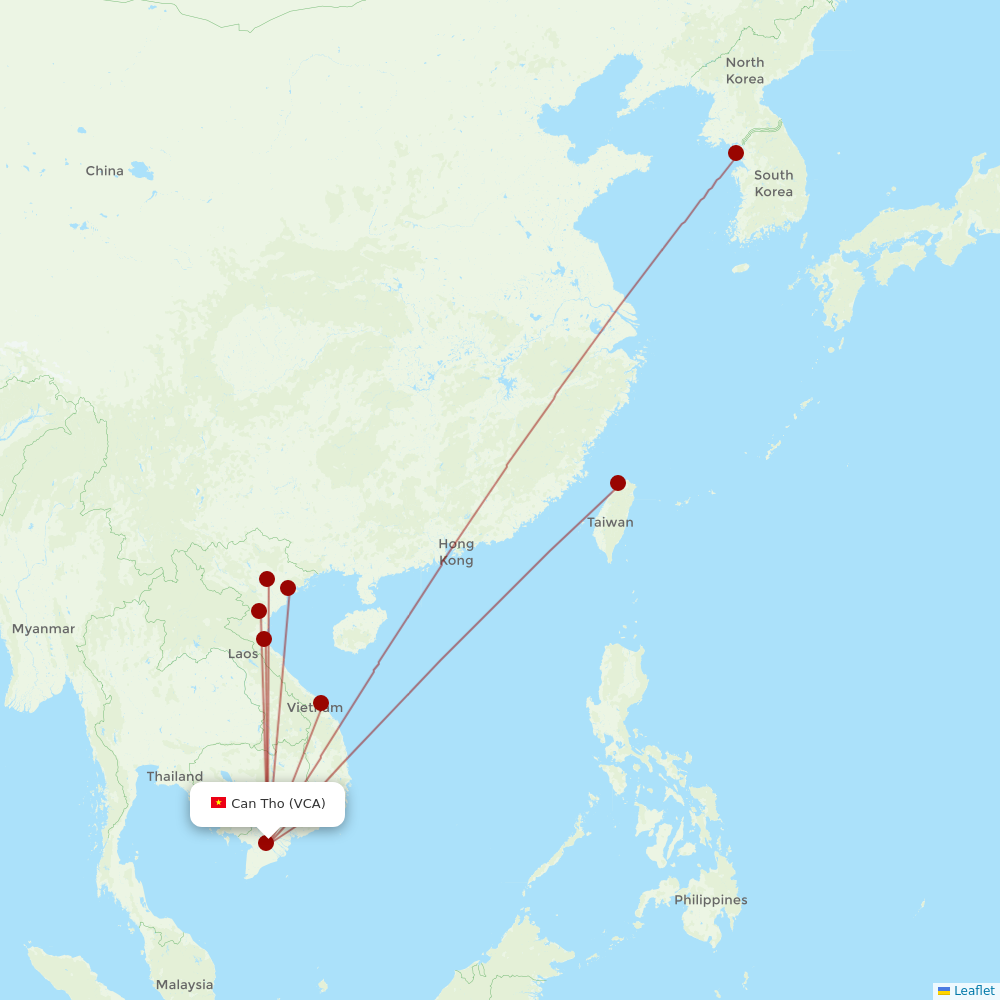 VietJet Air at VCA route map