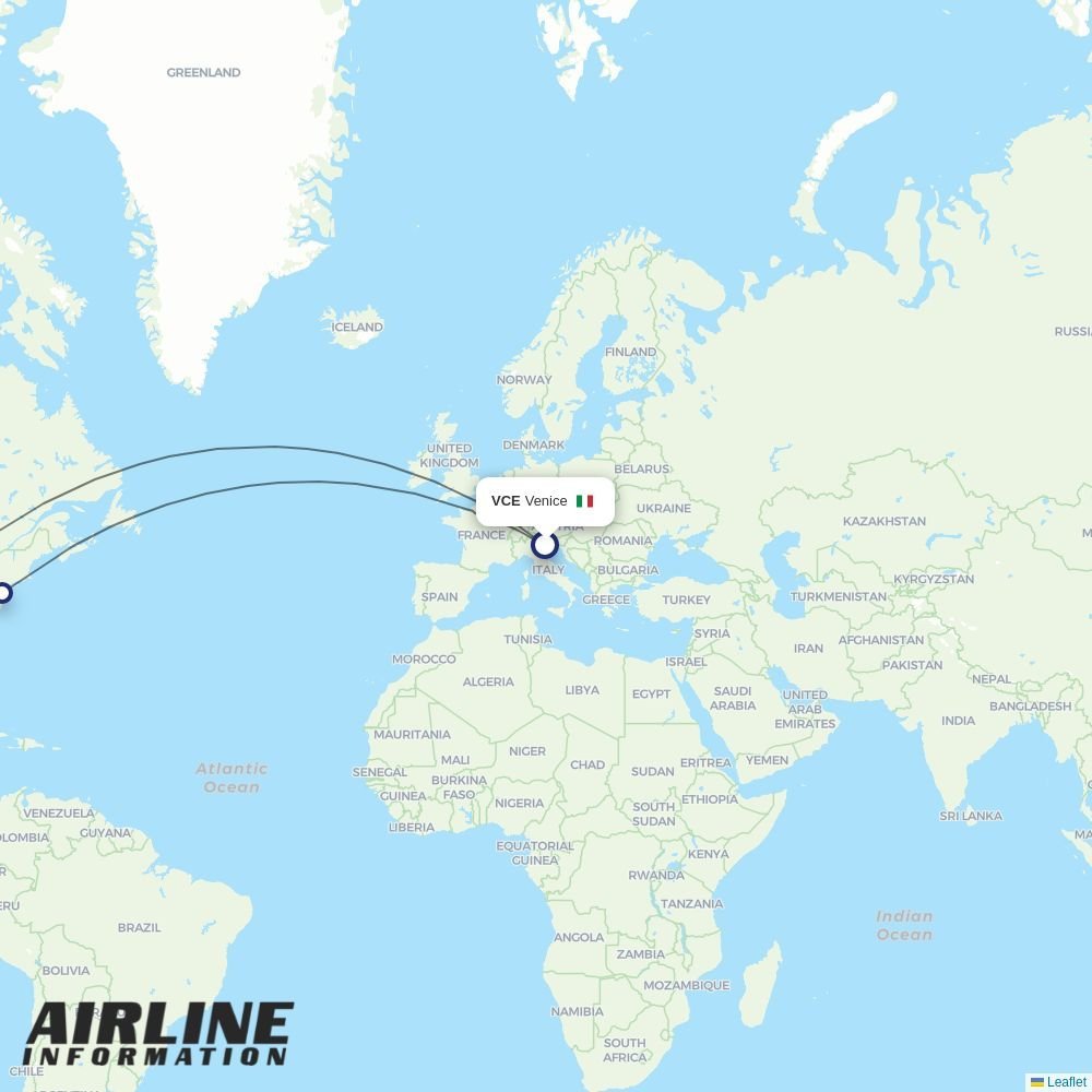 American Airlines routes from VCE