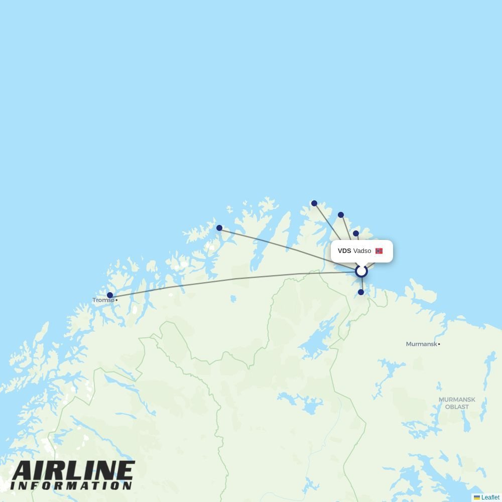 Wideroe routes from VDS
