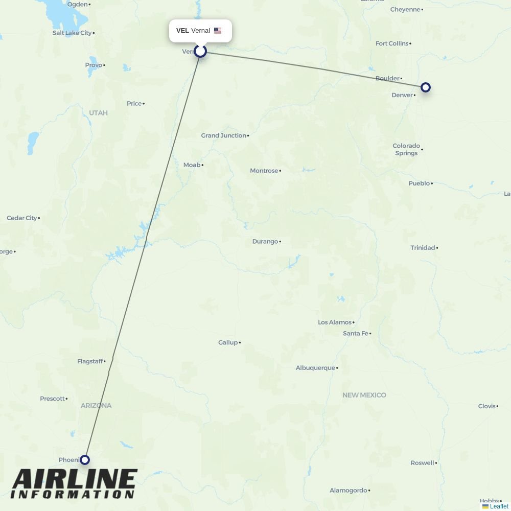 Contour Aviation routes from VEL