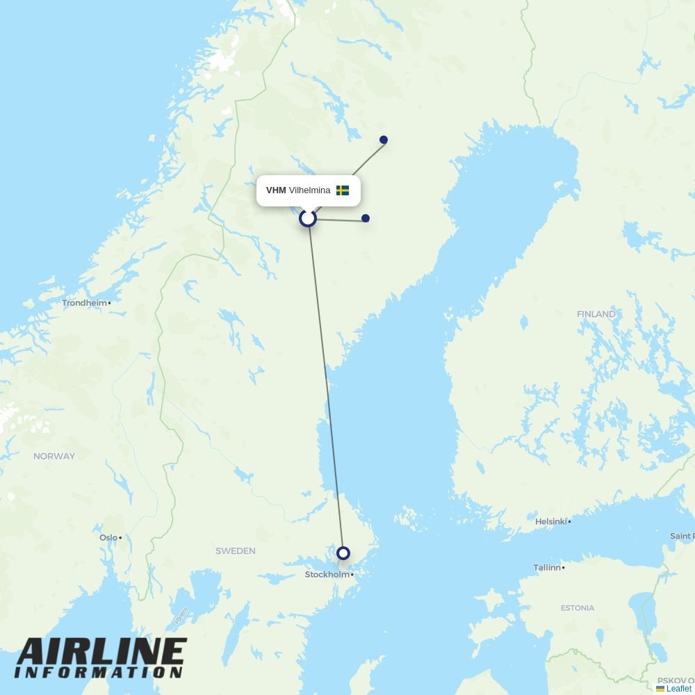 PopulAir routes from VHM