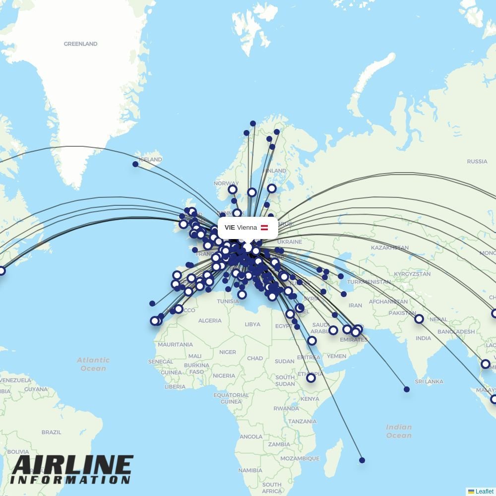 Pegasus routes from VIE