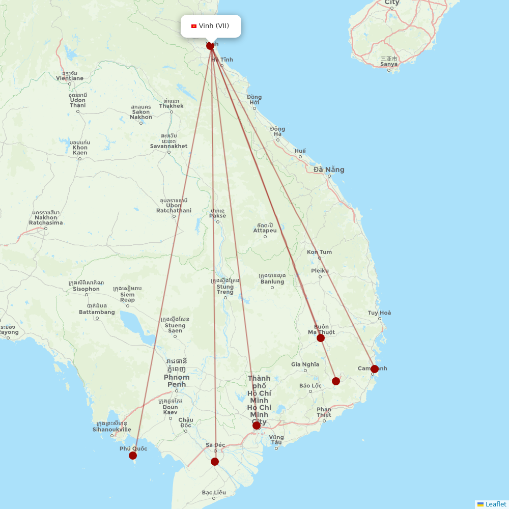 VietJet Air at VII route map