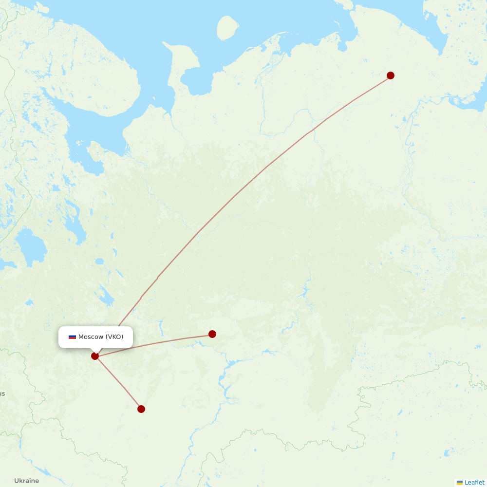 RusLine (Duplicate) at VKO route map