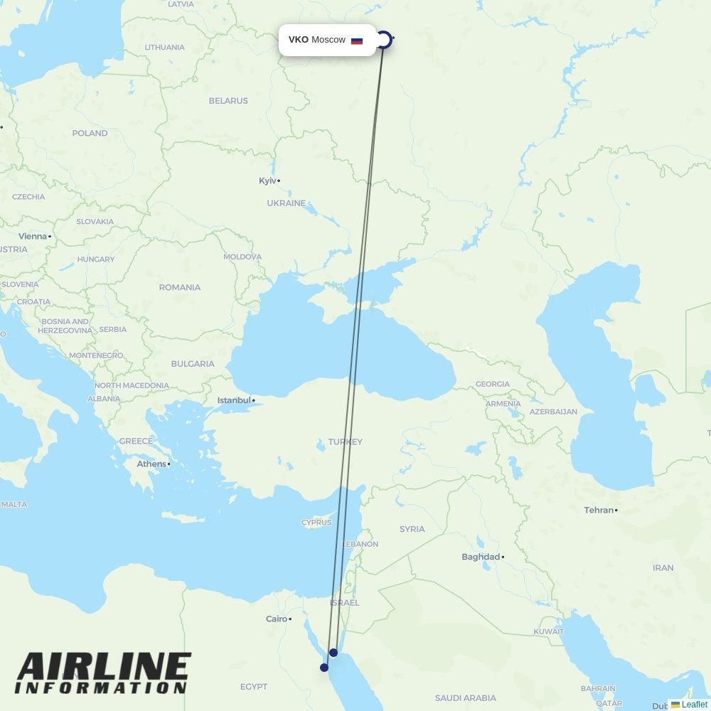 Nesma Airlines routes from VKO