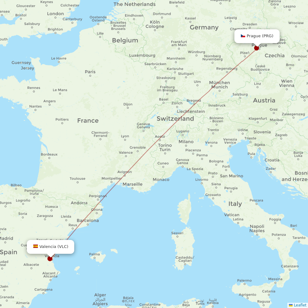 SmartWings at VLC route map