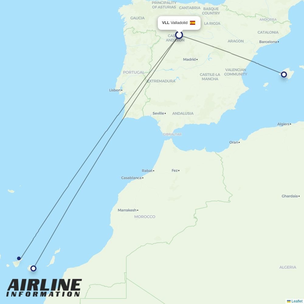 Binter Canarias flights from Valladolid (VLL) | Airline Information