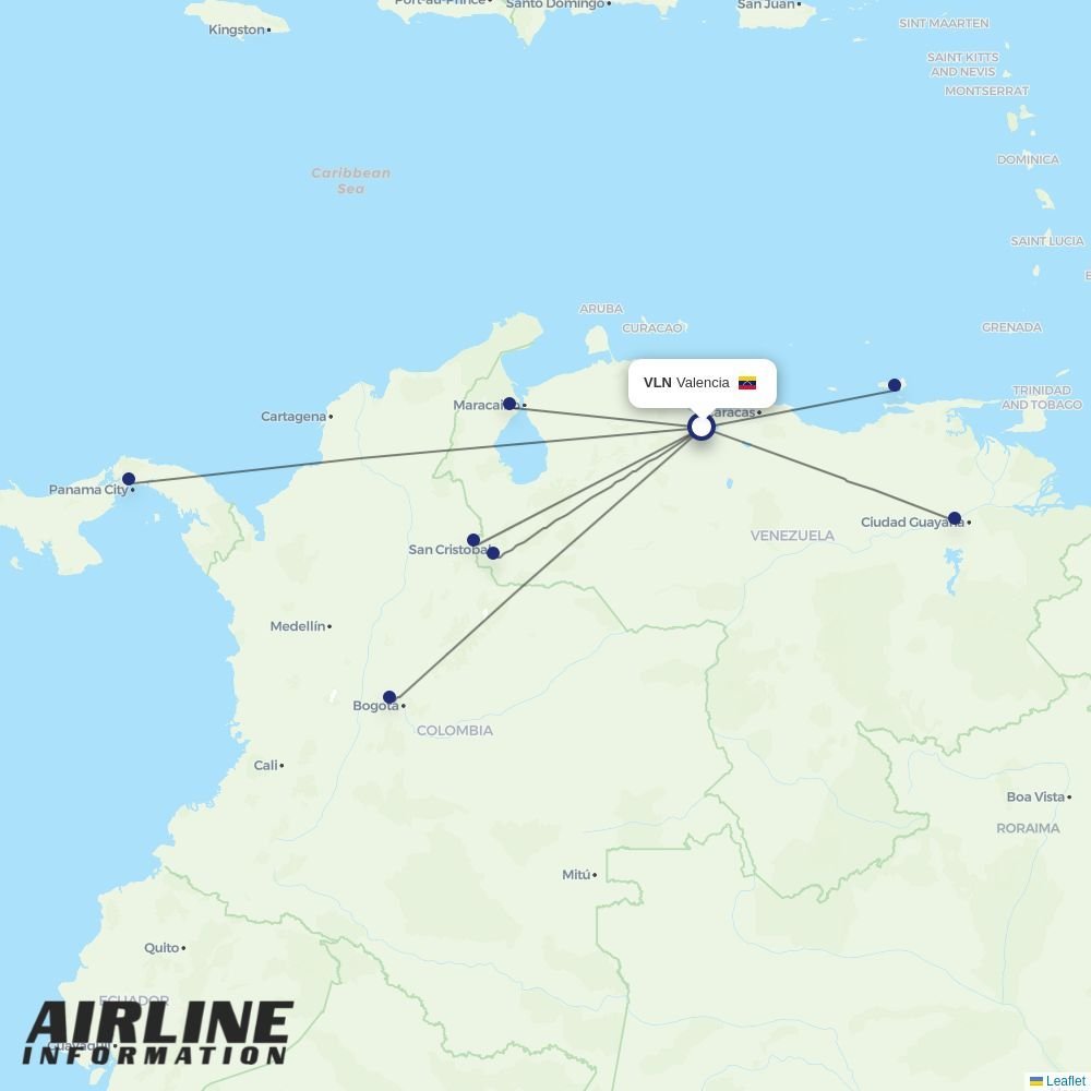 Conviasa routes from VLN