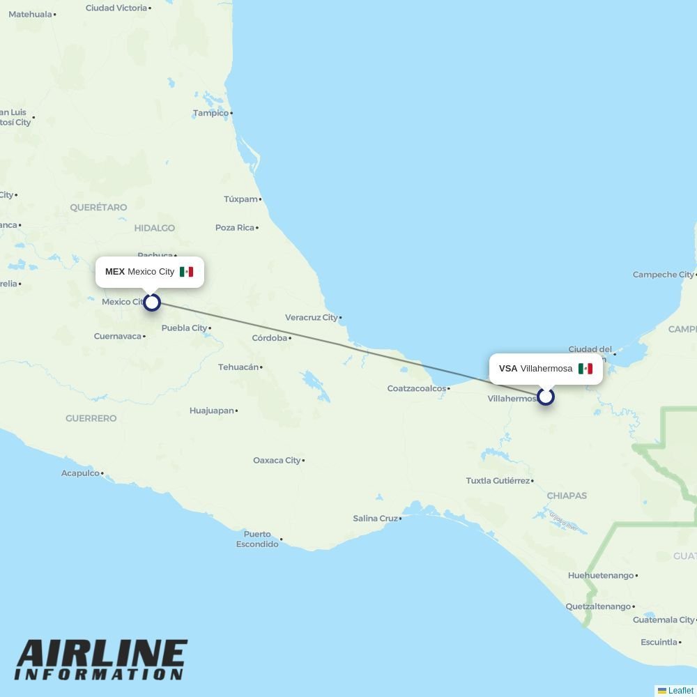 Volaris routes from VSA