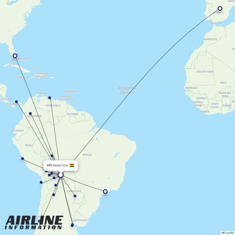 BoA routes from VVI