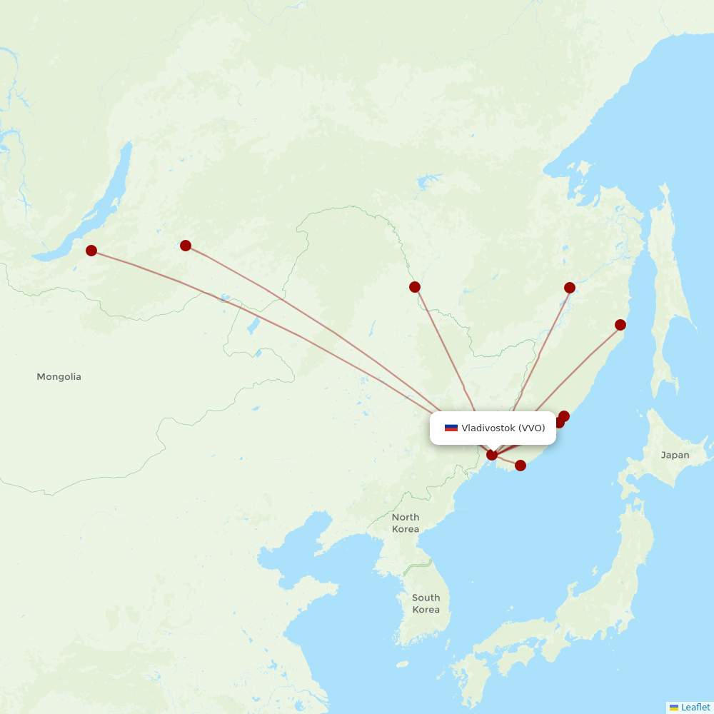 Aurora at VVO route map