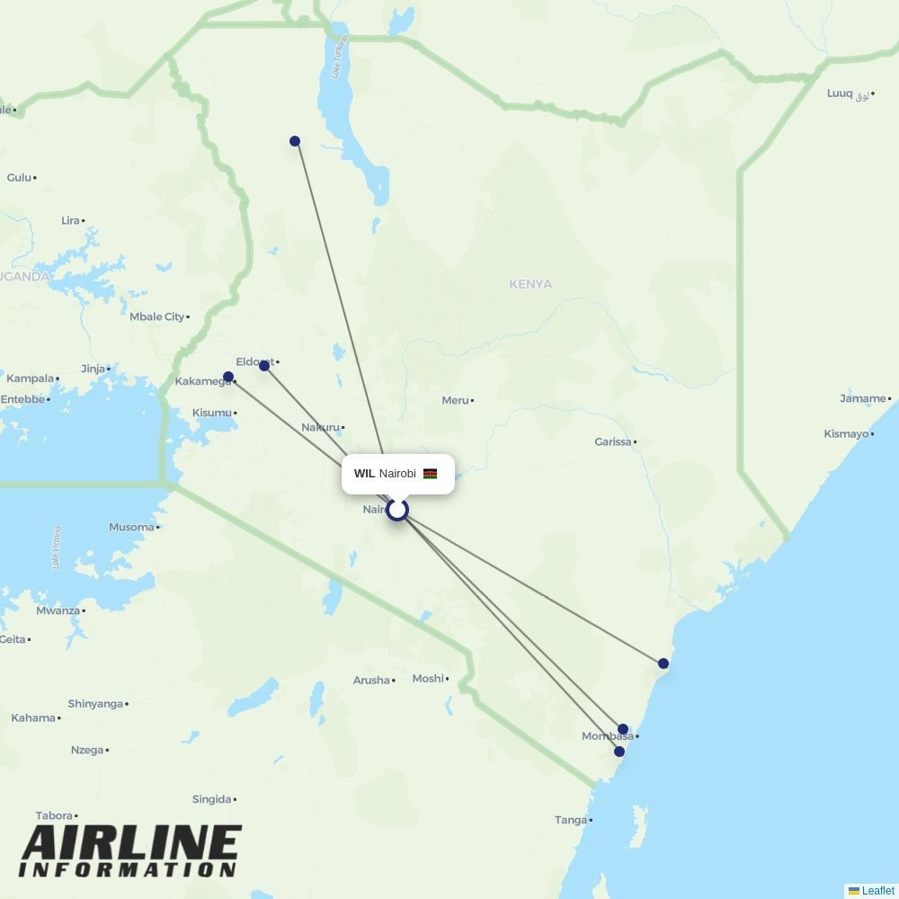 Skyward Express routes from WIL