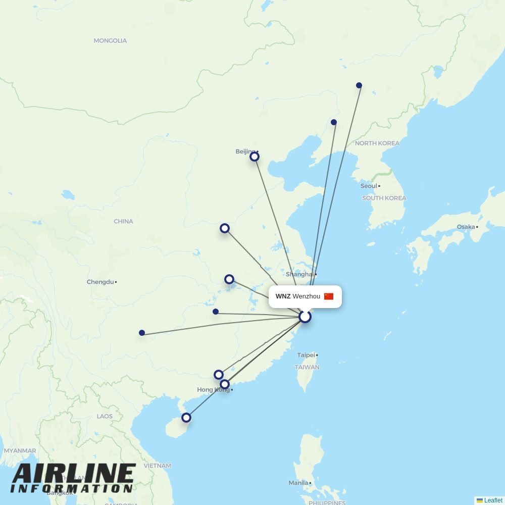 China Southern routes from WNZ