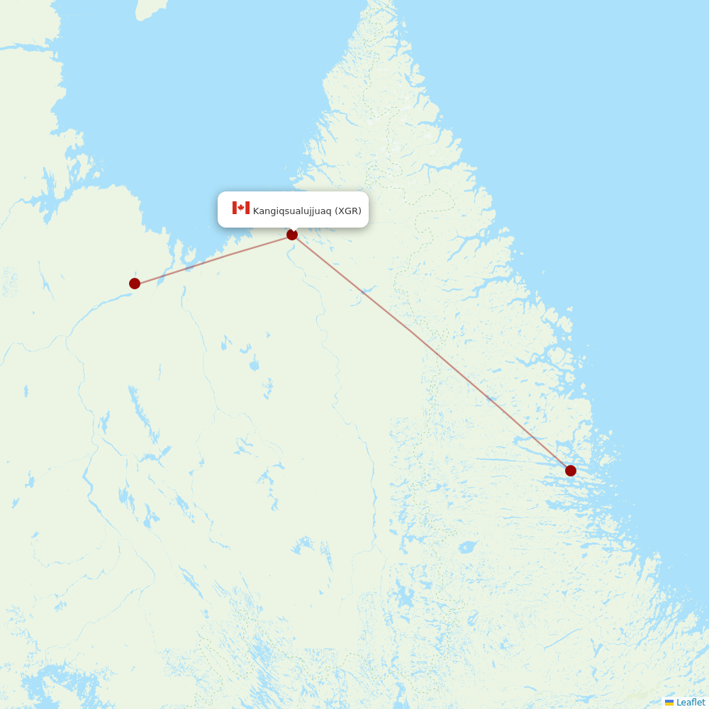 Air Inuit at XGR route map