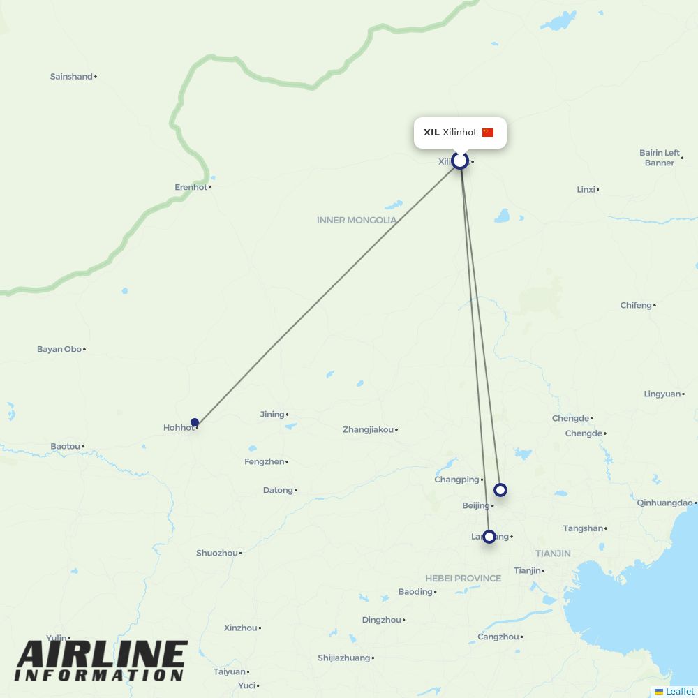 Air China routes from XIL