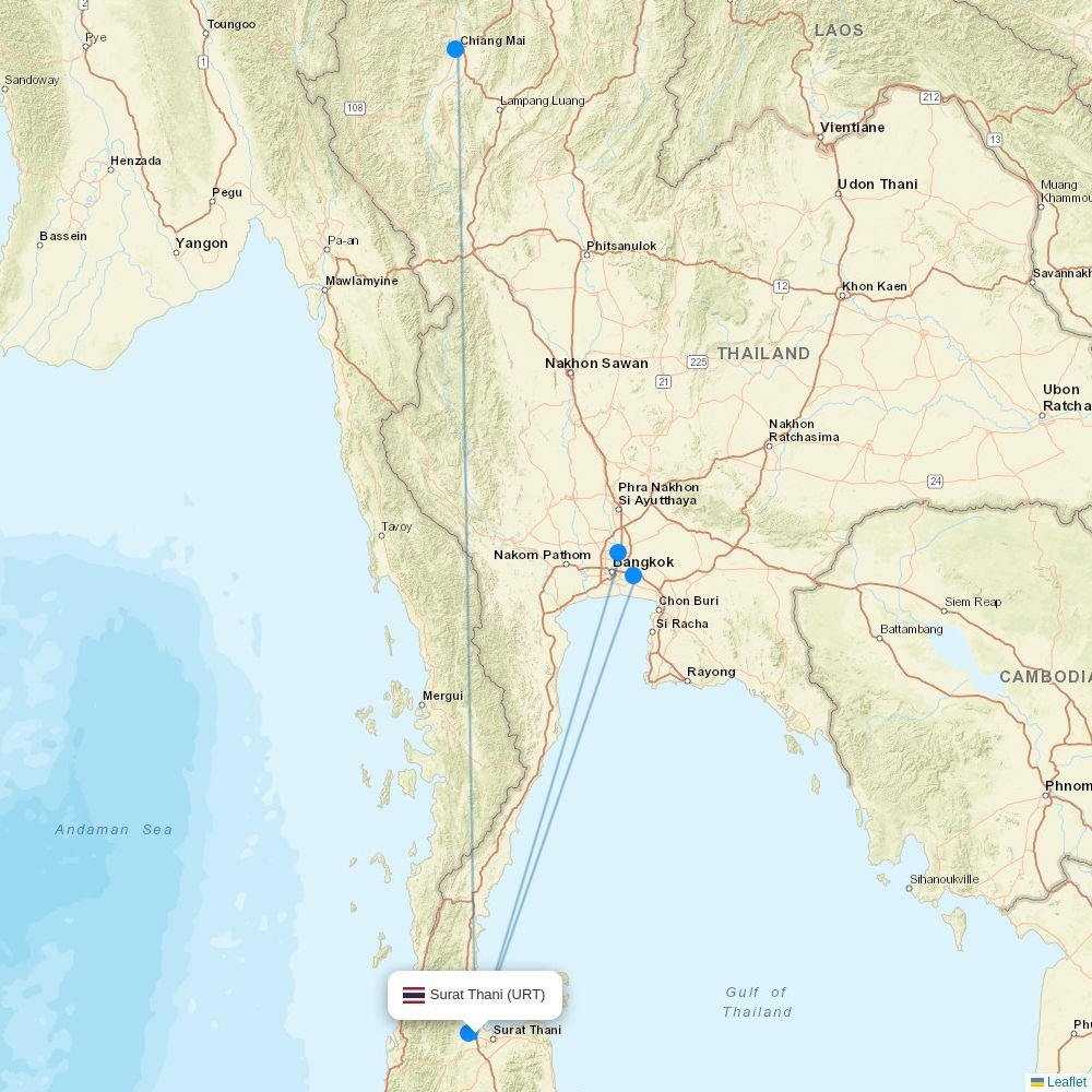 Air Changan routes from XIY