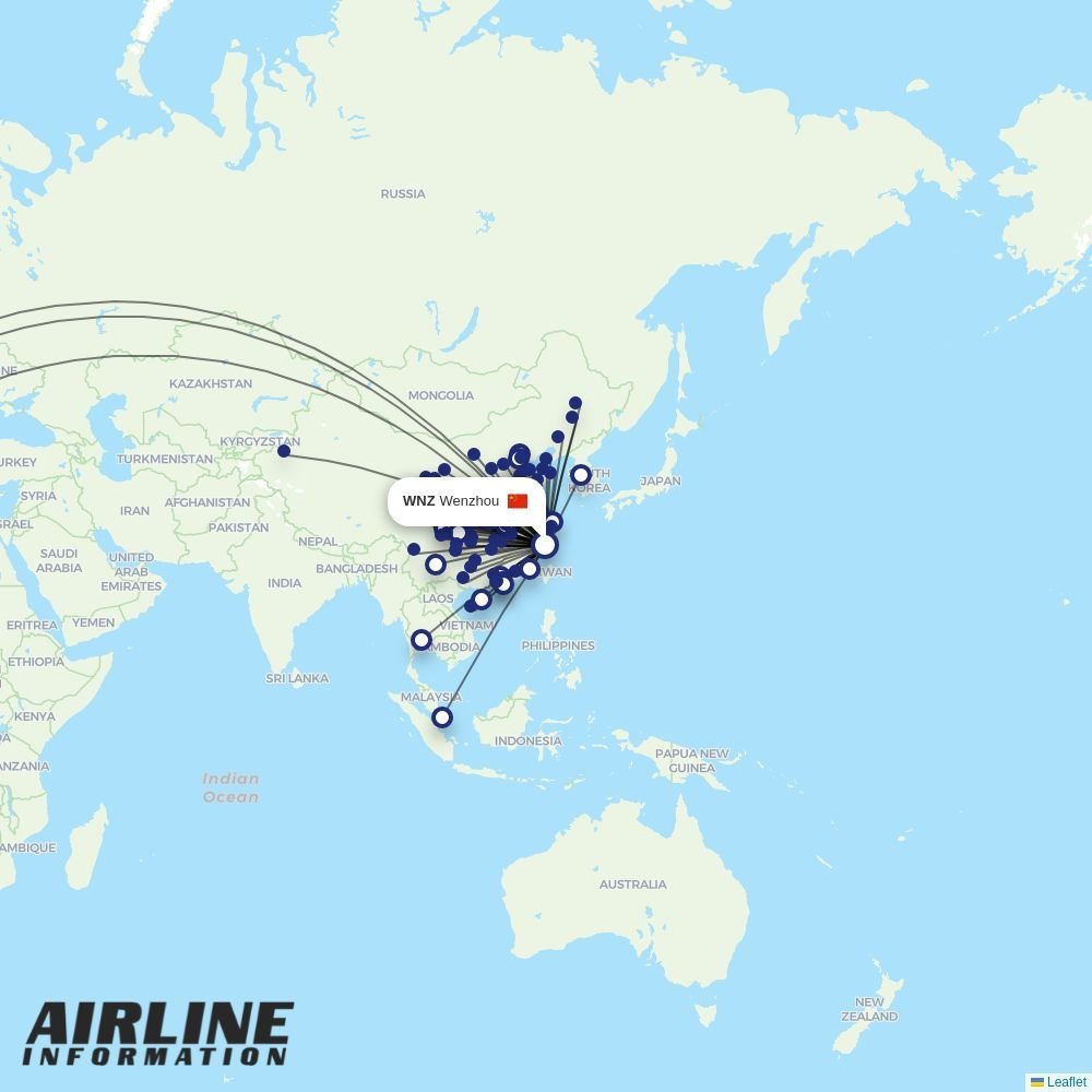 Shanghai Airlines routes from XIY
