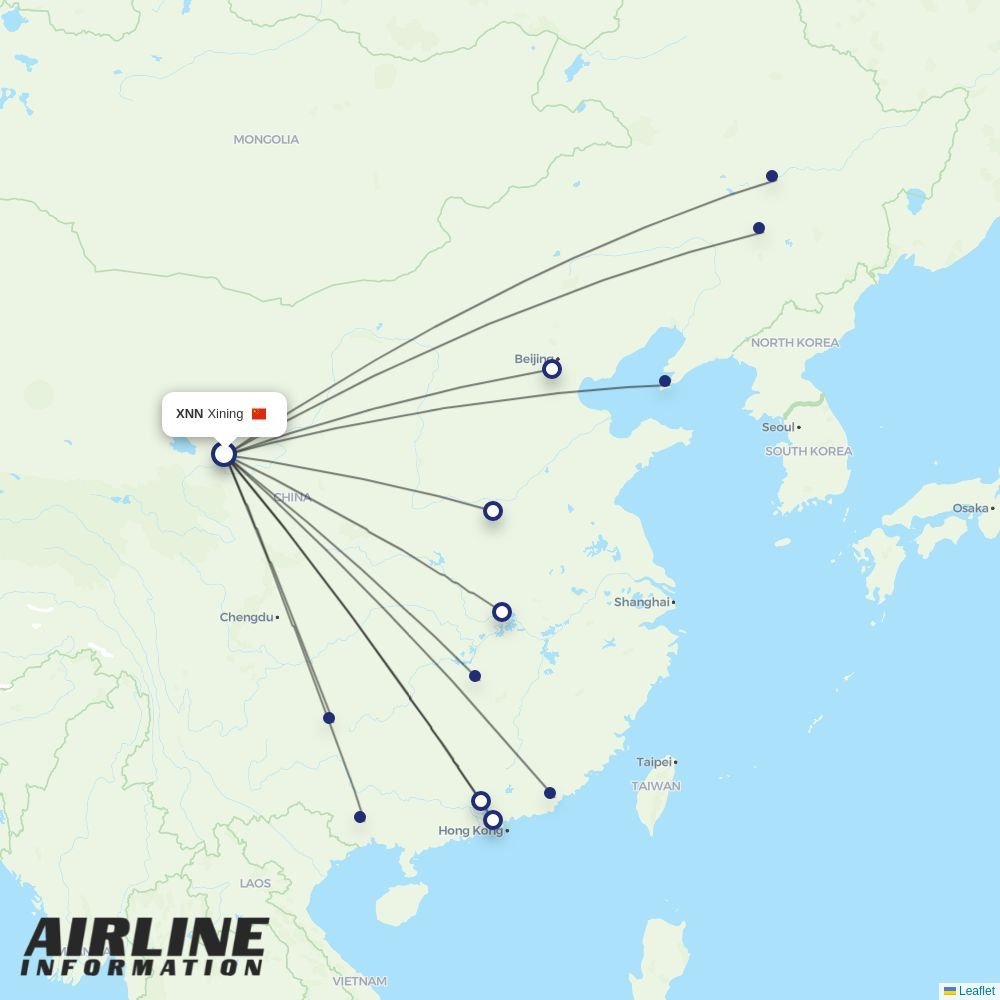 China Southern routes from XNN