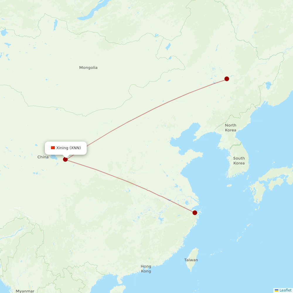 LJ Air at XNN route map