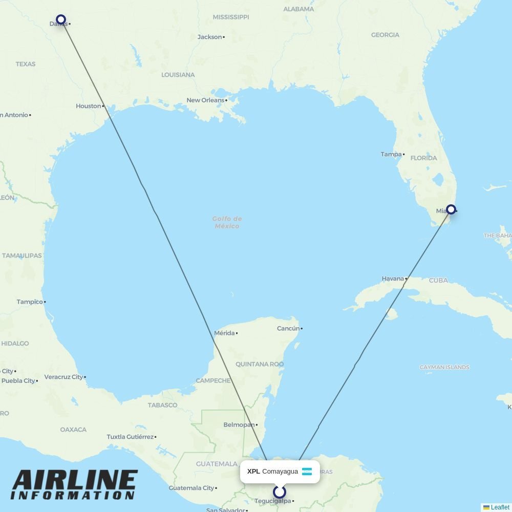 American Airlines routes from XPL