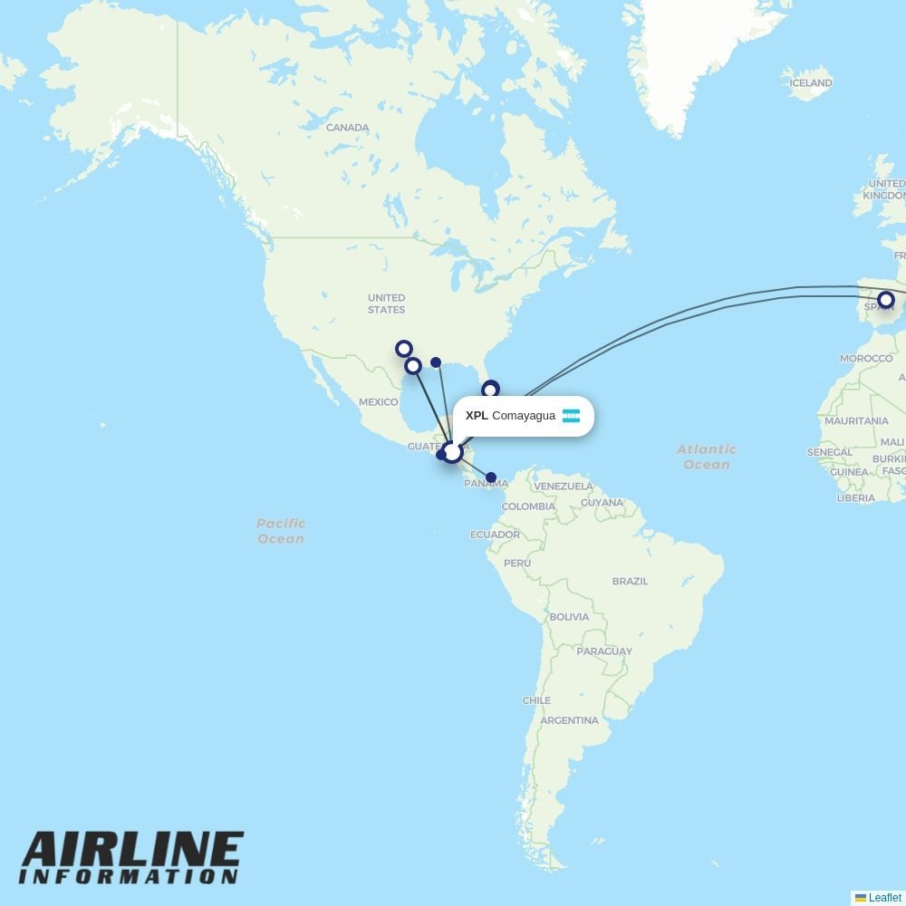 Iberojet routes from XPL
