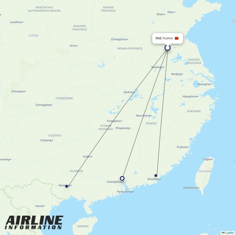 China Southern routes from XUZ