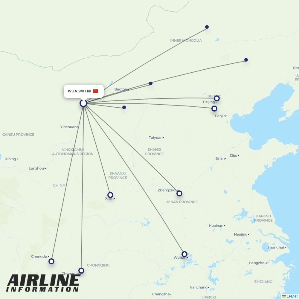 Gestair routes from XUZ