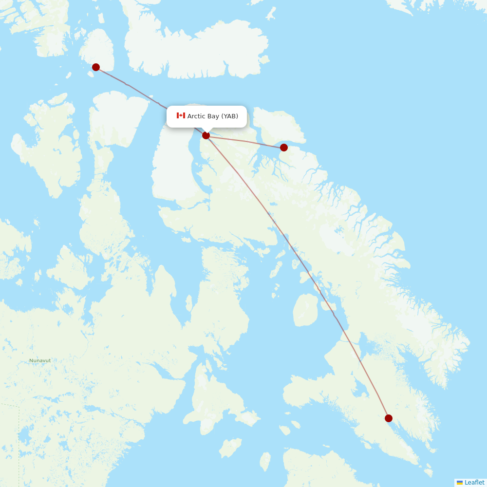 Canadian North at YAB route map