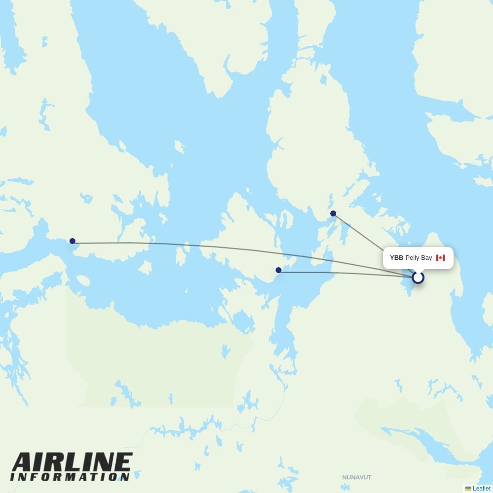 Canadian North routes from YBB