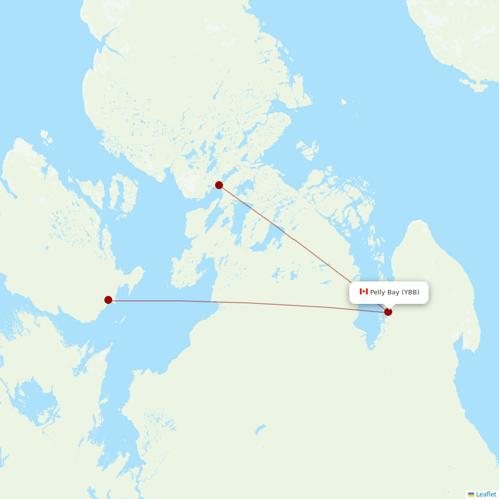 Canadian North at YBB route map