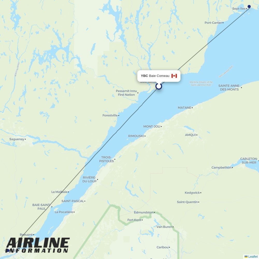 Air Liaison routes from YBC