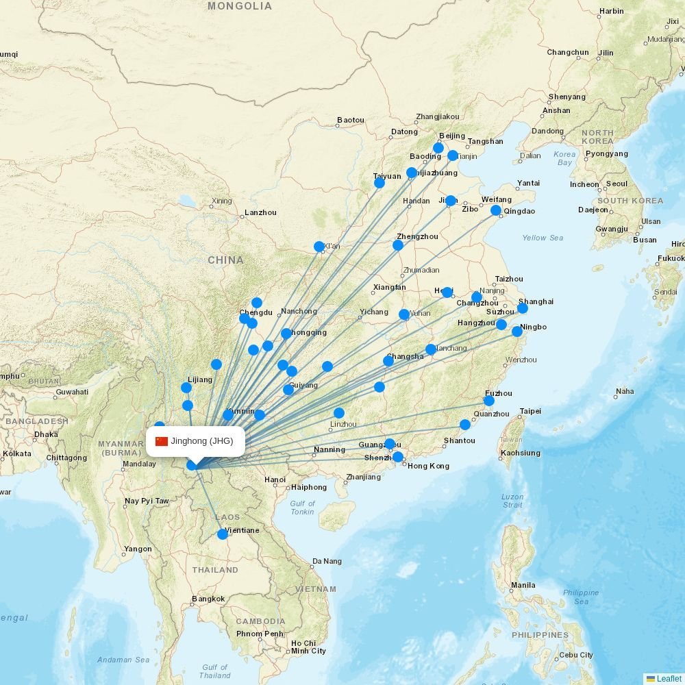 Calm Air International routes from YBK