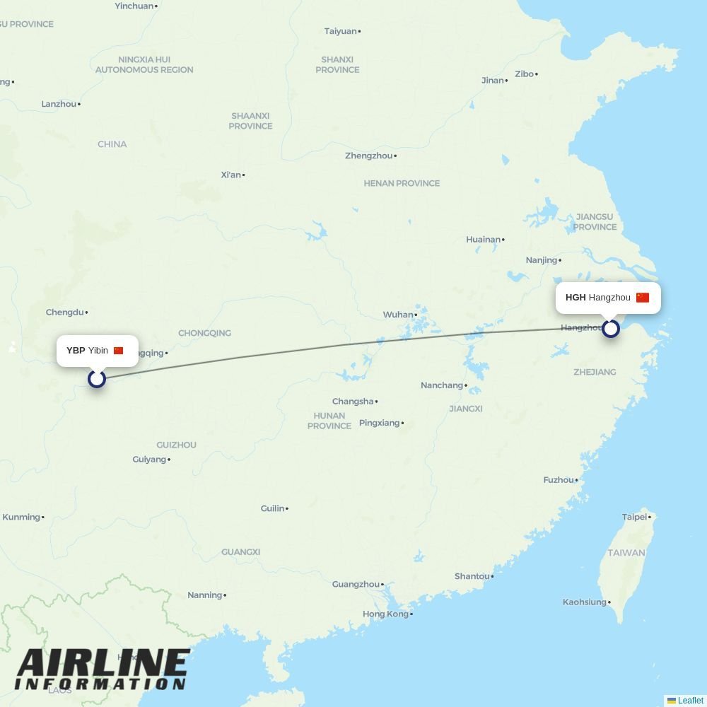 Shenzhen Airlines routes from YBP