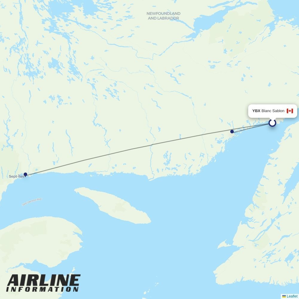 Air Liaison routes from YBX