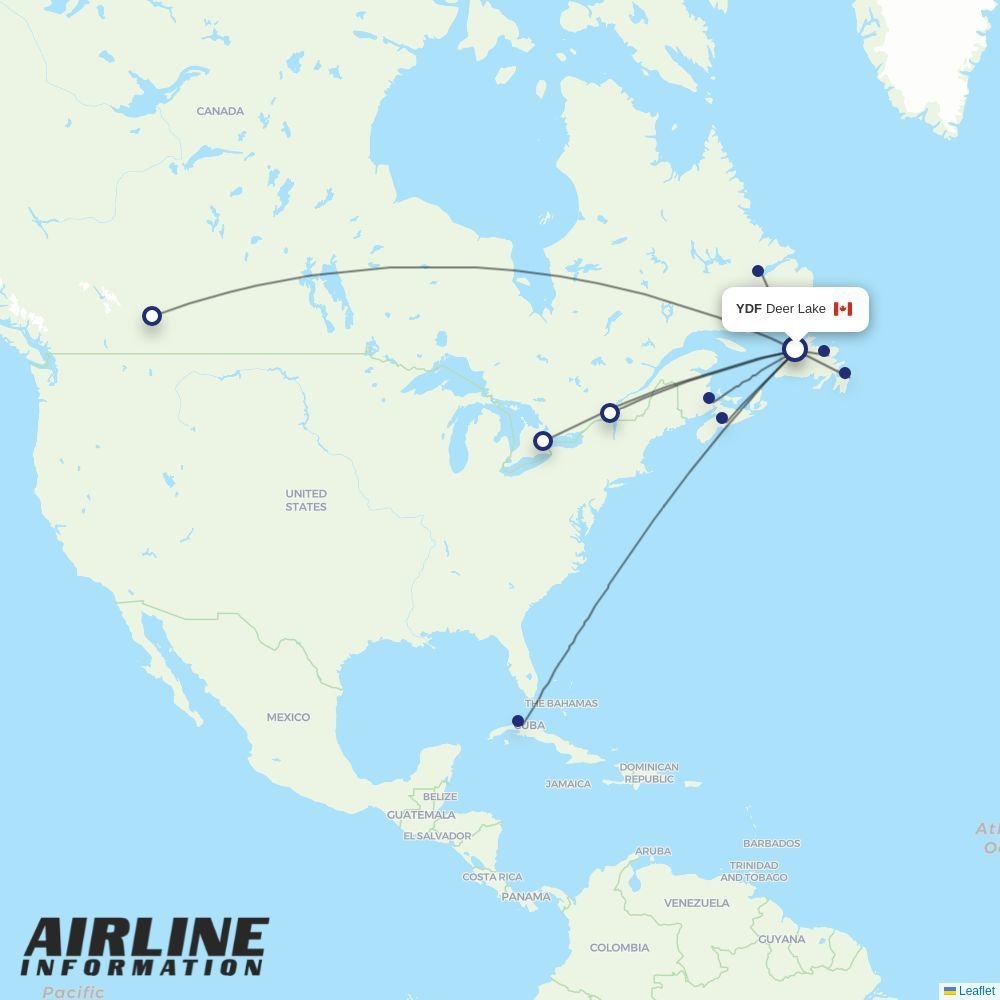 PAL Airlines routes from YDF