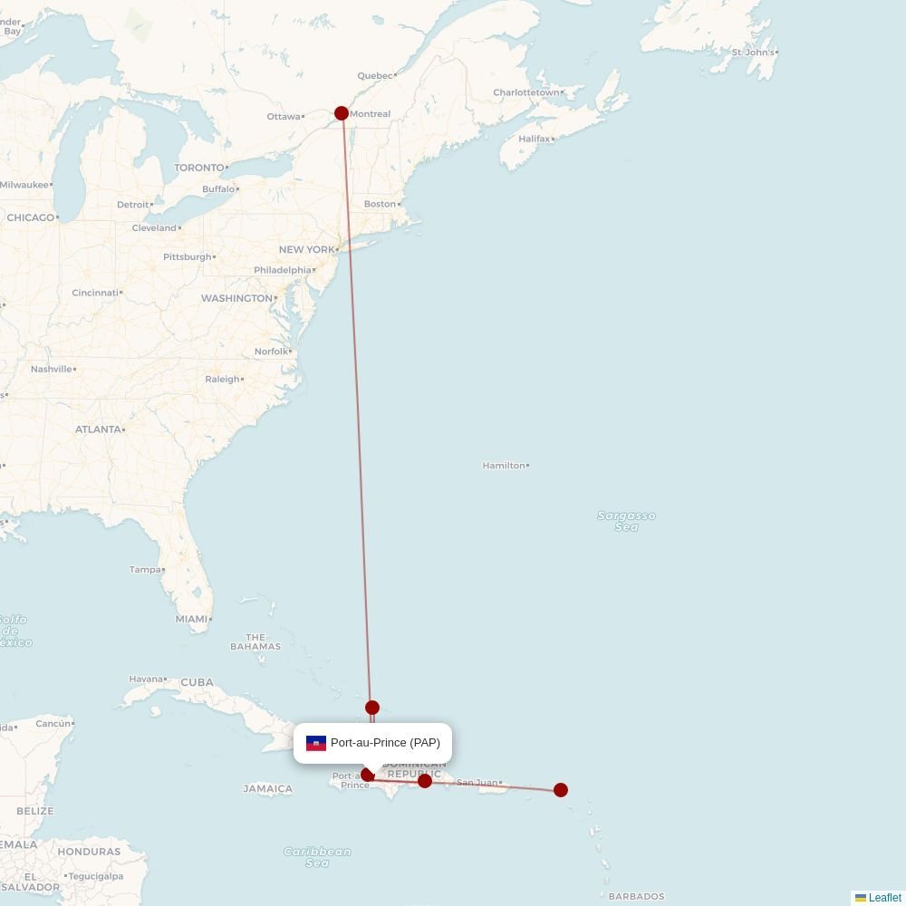 Canadian North routes from YEG