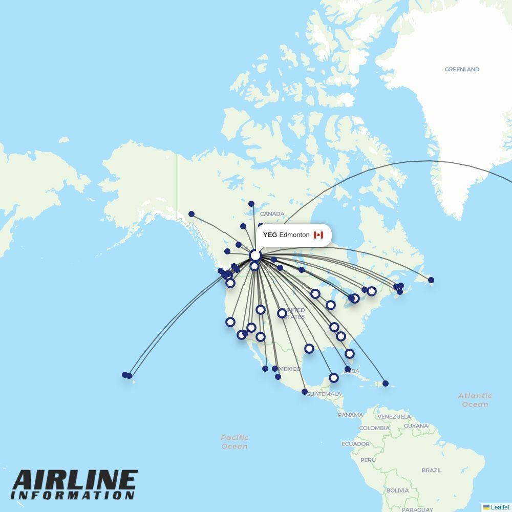Air Tindi routes from YEG