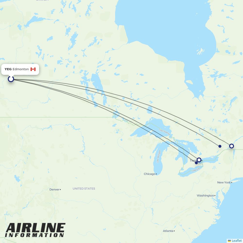Porter routes from YEG