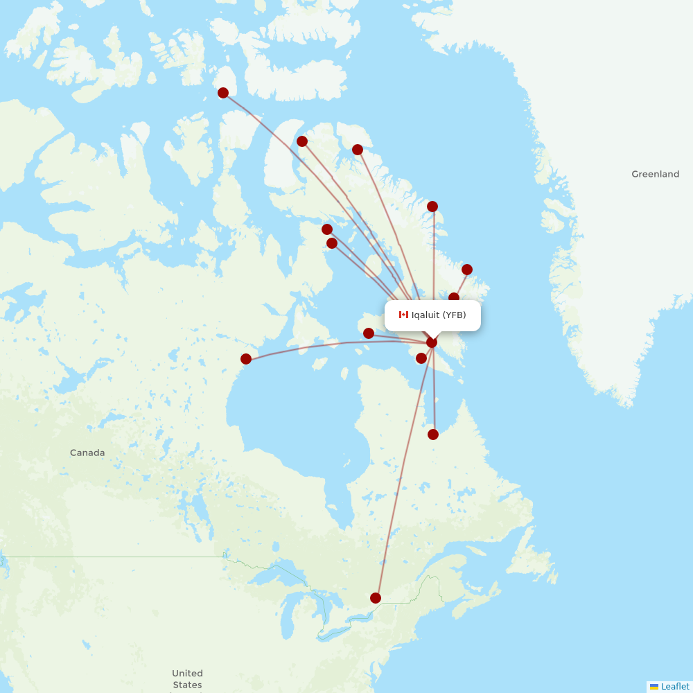 Canadian North at YFB route map