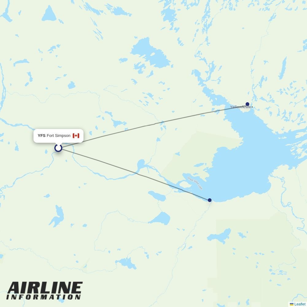 Air Tindi routes from YFS