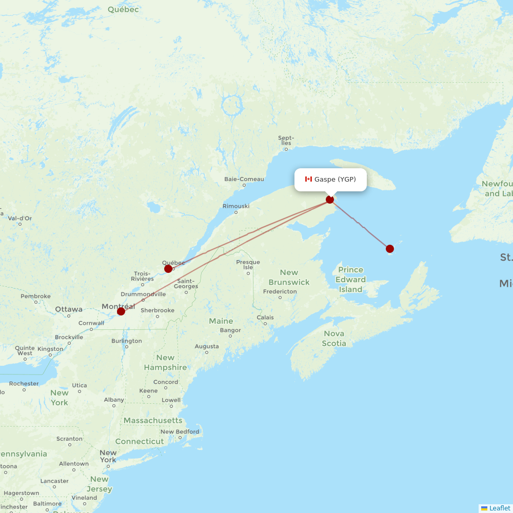 Pascan at YGP route map