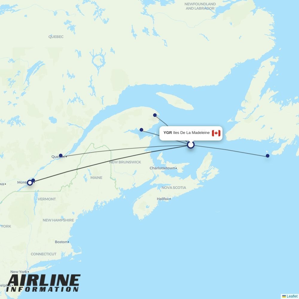 Pascan routes from YGR
